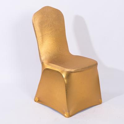 China YRYIE China Wholesale Washable Metallic Gold Printing Wedding Party Seat Chair Covers for sale