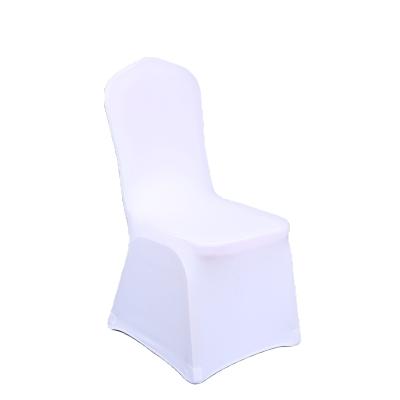 China Washable Cheap Lycra Stretch Universal Chair Slip Cover White Chair Covers For Wedding for sale