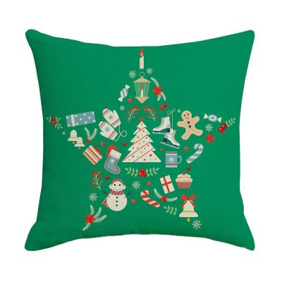 China Party Decoration Customized Hot Sale Santa Claus Square Pillowcase Cushion Cover for sale