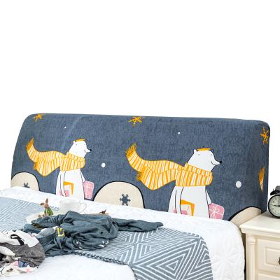 China Polyester Stretch Modern Bed Head Cover Printed Modern Bedspread Soft Washable Beds Cover for sale