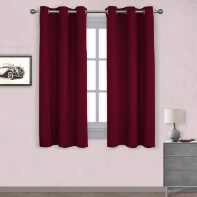 China Blackout on Amazon Blackout Solid Grommet Curtains / Drapes Drapes European and American Style 100% Polyester Window Flat Hot Selling Included for sale