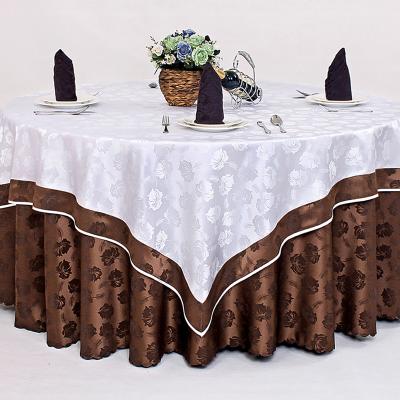 China No Fading YRYIE China Supplier Wholesale Hotel Banquet Restaurant Tablecloth Wedding White Round for sale