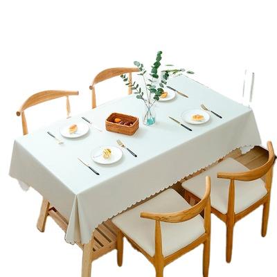 China Oilproof Color Table Cloth Solid Pvc Tablecloth Waterproof Oilproof Table Cloth for sale