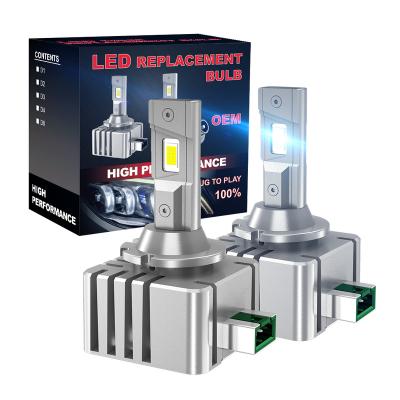 China Aluminum LANSEKO D Series Bulb Plug and Play 9000lm 35W 45W Fit Original D1S D3S LED Bulb Car Ballast HID to LED Conversion for sale