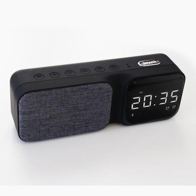 China LED Digital Alarm Clock Wireless Speakers New Design Cloth Speaker for sale