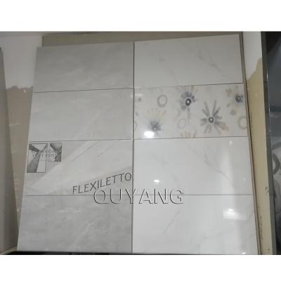 China Europe QUYANG polished bathroom ceramic kitchen floor tile glaze rectangle size 600x300mm anti-slip wall tile for sale