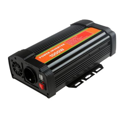 China DC 220v Car Battery 1000w Rectangular Wave 12v To AC Power Inventor 250*167*78mm for sale