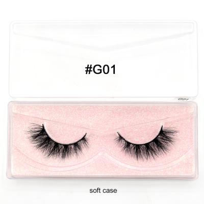 China Womenlash G01-G15 natural soft custom your own brand lashes half lashes 10-14mm short very 3d mink fluffy lashes 10-14mm for sale