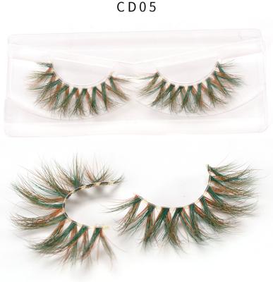 China Natural Soft New Arrival Strip Color Full Volume Lashes Vendor 3D Colored Mink Lashes for sale