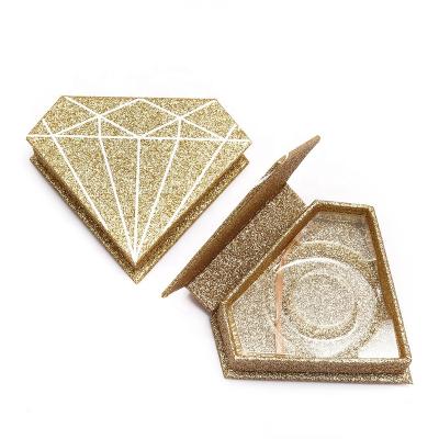 China Custom Package Recycled Materials Private Label 3d Colored Magnetic Mink Eyelashes Diamond Boxes for sale