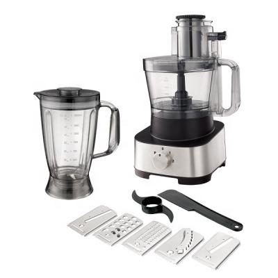 China 1000W Hotel Food Processor with Extra Height Feed Chute, Brushed Stainless Steel Housing, 3.5L BPA Free Bowl and 1.6L Glass Blender Jug for sale