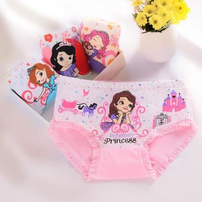 China Wholesale Breathable High Quality Cotton Soft Cute Cartoon Girl Briefs Matching Kid Panties Underpant Breathable Underwear For Little Girl for sale