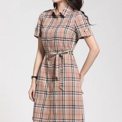 China Berry Clothes Vintage Sleeve Office Plaid Blazer Party Women Luxury Short Casual Dress Elegant Anti-static Hot Fashion Office Sale Club Ladies for sale