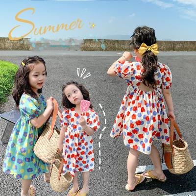 China Anti-wrinkle kids girl dress kids dresses bridesmaids with floral print wear vendor designers custom wholesale summer girls dresses for sale