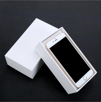 China Handmade white luxury cover and bottom mobile phone packaging box and accessory for sale