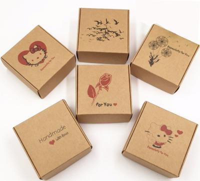 China Recyclable High Quality Durable Craft Brown Gift Boxes Handmade Soap / Candy Packaging for sale