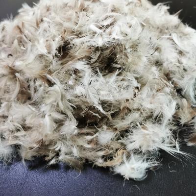 China Eco-Friendly Wholesale Fiber/Polyester Filler Fiber Filling 2-4cm Gray Goose Feather For Pillows for sale