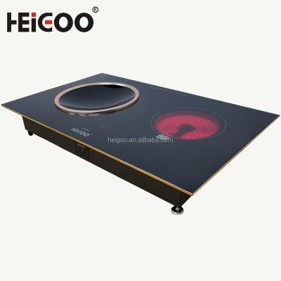 China Large Waterproof Induction Double Concave Infrared Ceramic Cooker for sale