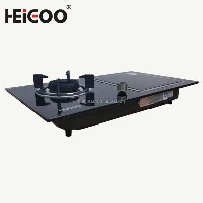 China Double Induction Commercial Flat Tempered Glass Cooker Electric Gas Stove for sale