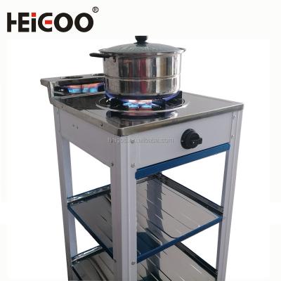 China Commercial Floor type With Standing Support Commercial Burner Cooktop Gas Stove for sale