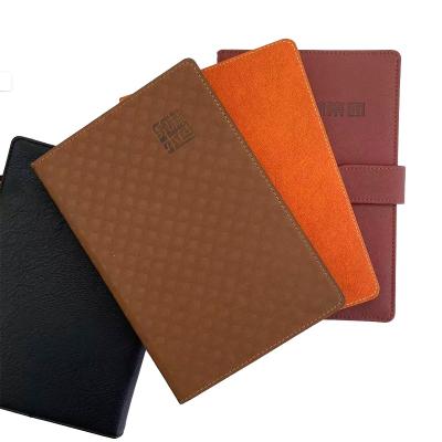 China Custom Leather Notebook Beautiful Fashionable Cheap Custom Leather PU Leather Diary Notebook Hardcover Book for sale