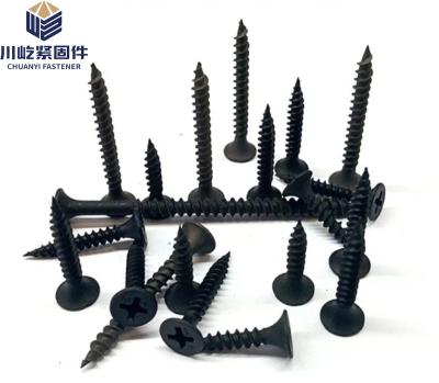 China Factory supply 3.5*25mm c1022a factory price Phillips flat bugle head black drywall screw for sale