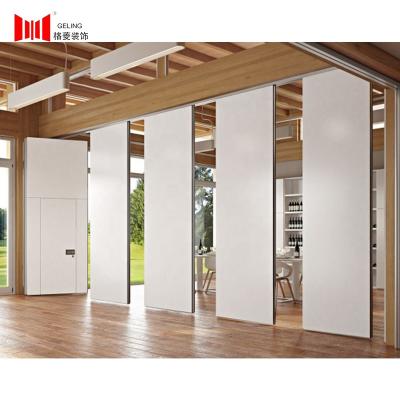 China Foldable Cloth Surface 65mm Acoustic Soundproof Folding Door Partition Walls Movable Divider For Meeting Room for sale