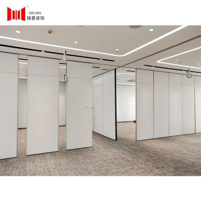 China Foldable Hot Selling MDF Acoustic Panel Outdoor Functional Sliding Movable Partition Wall Sound Insulation Partition Wall For Office for sale