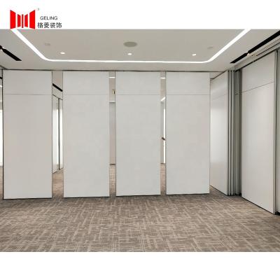 China Wooden Foldable Acoustic Soundproof Aluminum Frame Wall Movable Sliding Demountable Wooden Partition Wall for sale