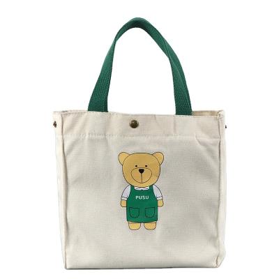 China Eco Friendly School Cotton Handle Canvas Tote Shoulder Bag Foldable Wholesale Supplier for sale