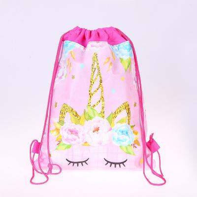 China Eco - Friendly Cartoon PP Non Woven Drawstring Bag With Logo For Jewelry Shopping for sale