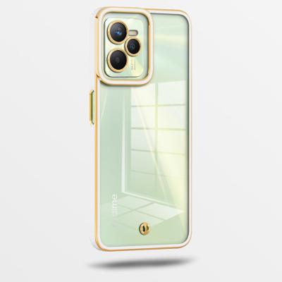 China 2023 Luxury Shockproof Shockproof Fashion Mobile Phone Case Plating TPU Back Cover For Realme c35 c21y c20 realme5 x7 max 5g for sale