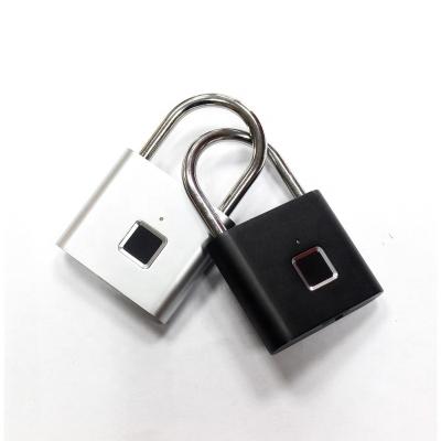 China GL01 Screen Integrated Waterproof Small Fingerprint Smart Padlock With Rechargeable Battery for sale