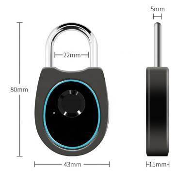 China Warehouse Door / Smart Fingerprint Pdlock , Biometric Cabinet Lock / Luggage Padlock Suitcase Cabinet Lock for sale