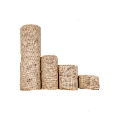 China Eco-Friendly Eco-Frinedly Fringed Biodegradable Natural Jute Ribbons Food Grade Jute Ribbons for sale