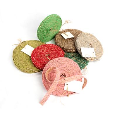 China 100%Jute Sell Well Environmental Natural Burlap Hygiene Jute Burlap Fabric Ribbon Natural Jute Ribbons for sale