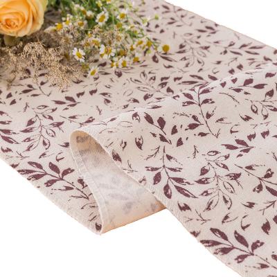 China Latest eco-frinedly wedding design cotton table runner rural printed table runner for sale