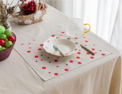 China Natural Cotton Solid Rectangular Place Mat Tableware Sustainable For Daily Use for sale