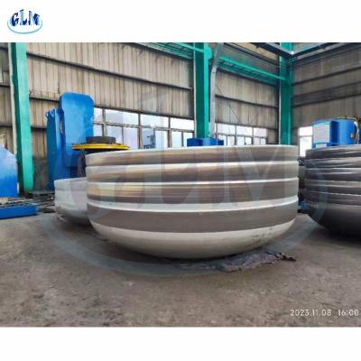 China 4500mm Diameter Seamless Dished Tank Heads Pipe Fittings Cap Alloy Steel Elliptical End for sale