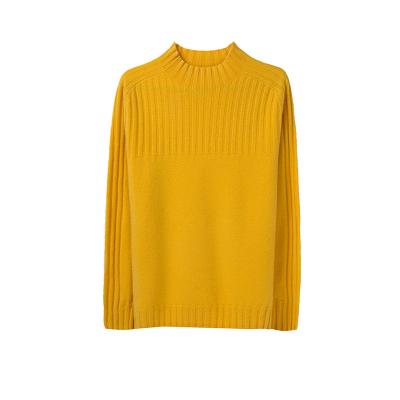 China High Quality Custom 100% Pure Wool Sweater Breathable Women's Sweater Winter Knit Half Turtle Neck Wool Sweater for sale