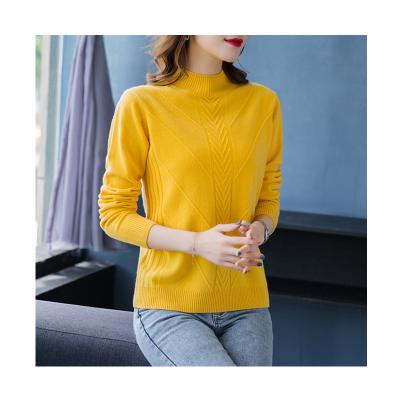 China High Quality Breathable Ladies 100% Pure Wool Sweater Knitted Turtle Neck Jumpers Sweater For Women for sale