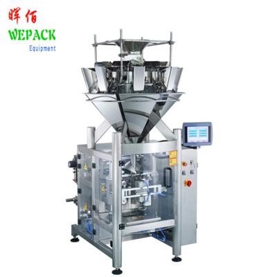 China Food 500 Mm Film Large Packing Machine 9 Width Weigher Head Vffs French Fries Pet Food Snacks Fruit Packing Machine Multi Head Fast Dry for sale