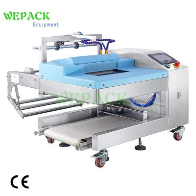 China HB-TF400 food material plastice pieces food shimp pe shimp pe aluminum foil bag food frozen film tube film pe bag heat sealing machine for sale