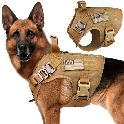 China Viable Wholesale Tactical Dog Harness Factory Factory Dog Vest Military Dog Vest Hunting Pet Training Vest For Medium Large Dogs for sale