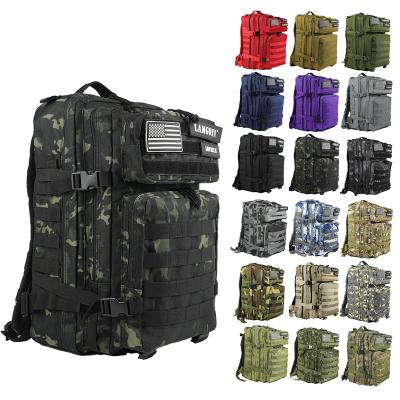 China Best Custom Wholesale Custom Backpack Army Waterproof Bag Logo 900D Oxford 45L Military Waterproof Tactical Backpacks for sale