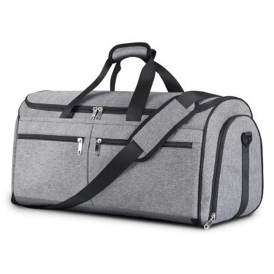 China 2 in 1 wholesale custom logo 2 in 1 suit cover bag 55L travel duffle dress garment bag with shoe compartment for sale