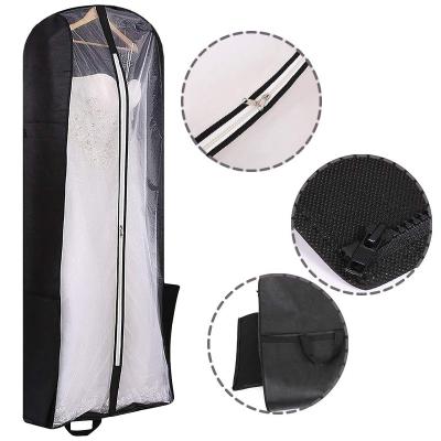 China Wholesale Custom Non Woven Foldable Dress Garment Bag Zipper Factory Logo Wedding Foldable for sale