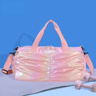 China Wholesale custom waterproof gym travel duffel bag rose holographic duffel bag logo travel/sport gym for women for sale