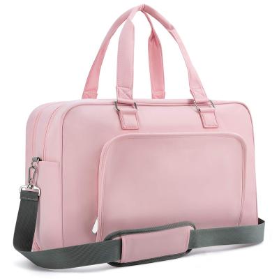 China Factory Waterproof Custom Carry On Pink Luggage Bag Travel Woman Weekender Overnight Bag for sale