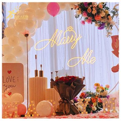 China Neon The Wedding Warm White Acrylic Neon Sign Customization Customization Neon Sign Wedding LED Decoration for sale